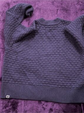 -Lululemon Texture Play Crew Sweater navy